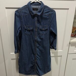 Ci Sono Blue Denim Shirt Dress